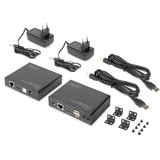 Digitus Set extensor KVM HDMI 4K HDBaseT 2.0, Alargador de HDMI negro