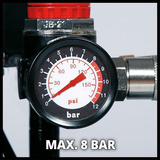 EINHELL TE-AC 6 Silent compresor de aire 550 W 110 l/min Corriente alterna rojo/Negro, 110 l/min, 8 bar, 550 W, 14,7 kg