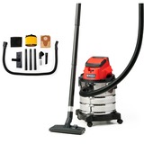 Einhell TC-VC 18/20 Li S-Solo Negro, Gris, Rojo 20 L, Aspiradora en húmedo y en seco rojo/Plateado, Seca y húmeda, Negro, Gris, Rojo, 20 L, 8 kPa, 1,5 m, 3,6 cm