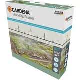 GARDENA Micro-Drip-System set de riego por goteo para huerto/flor 60m², Goteros negro/Gris