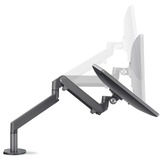 HAGOR 8716 soporte para monitor 68,6 cm (27") Negro Escritorio, Soporte de monitor gris oscuro, Abrazadera, 38,1 cm (15"), 68,6 cm (27"), 100 x 100 mm, Ajustes de altura, Negro