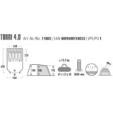 High Peak Tienda túnel Torri 4.0, Tienda de campaña gris oscuro/Verde