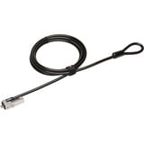 Kensington Candado fino de combinación con cable ultra para ranuras estándar, Castillo negro/Plateado, 1,8 m, Kensington, Cerradura con combinación, Negro, Metálico