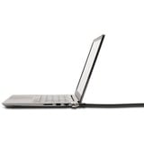 Kensington Candado fino de combinación con cable ultra para ranuras estándar, Castillo negro/Plateado, 1,8 m, Kensington, Cerradura con combinación, Negro, Metálico