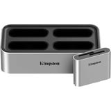 Kingston Estación de acoplamiento USB-C 3.2 Gen2 Workflow con lector de tarjetas SD UHS-II de doble ranura plateado/Negro, Alámbrico, USB 3.2 Gen 2 (3.1 Gen 2) Type-C, Negro, Plata, China, CC, Windows 10, Windows 10 Education, Windows 10 Education x64, Windows 10 Enterprise, Windows 10...