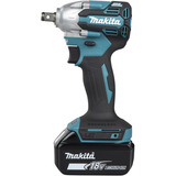 Makita Atornillador de impacto a batería DTW210RFJ, 18 Voltios, Tornillo de percusión azul/Negro