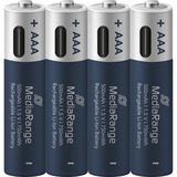 MediaRange Batería USB-C Li-Ion, Mignon AA I 1.5V | 500 mAh, paquete de 4 