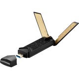 ASUS USB-AX56 WLAN 1775 Mbit/s, Adaptador Wi-Fi negro/Dorado, Inalámbrico, USB, WLAN, 1775 Mbit/s