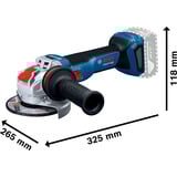 Bosch GWX 18V-11 S Professional, 06019N4200, Amoladora angular azul/Negro