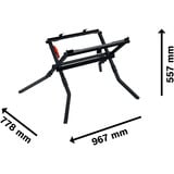 Bosch Mesa de transporte y trabajo GTA 571 Professional, Mesa de trabajo negro