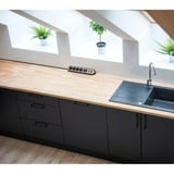 Brennenstuhl Regleta de enchufes estilo Eck 6 tomas negro/Acero fino