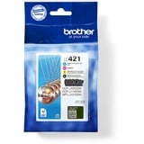 Brother LC421VALDR cartucho de tinta 4 pieza(s) Original Negro, Cian, Magenta, Amarillo Negro, Cian, Magenta, Amarillo, 4 pieza(s), 200 páginas, 200 páginas, Multipack