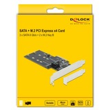 DeLOCK 90499 tarjeta y adaptador de interfaz Interno M.2, SATA, Tarjeta de interfaz PCIe, M.2, SATA, 6 Gbit/s, SATA