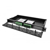 DeLOCK Panel de parcheo LWL HD (Alta Densidad) de 19" 1U, Patch Panel negro