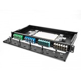 DeLOCK Panel de parcheo LWL HD (Alta Densidad) de 19" 1U, Patch Panel negro