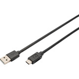 Digitus Cable de conexión USB 2.0 USB-A > USB-C negro