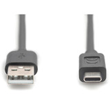 Digitus Cable de conexión USB 2.0 USB-A > USB-C negro