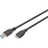 Digitus Cable de conexión USB 3.2 Gen 1 USB-A > Micro USB-B negro
