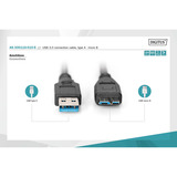 Digitus Cable de conexión USB 3.2 Gen 1 USB-A > Micro USB-B negro