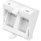 Digitus Placa frontal de 2 puertos en ángulo, para marco DN-93802-5-SH, Chapa blanco
