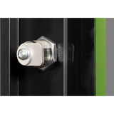 Digitus Puerta frontal de vidrio para carcasa de pared de 19" 9U serie Unique, Panel frontal negro