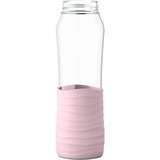 Emsa N3100500, Botella de agua transparente/Rosa