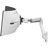 Ergotron Brazo para monitor HX con articulación VHD, soporte de pared blanco