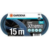 GARDENA Manguera textil Liano Xtreme 1/2", juego de 15 metros gris oscuro/Naranja