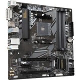 GIGABYTE B550M DS3H AMD B550 Zócalo AM4 micro ATX, Placa base negro/Gris, AMD, Zócalo AM4, 3rd Generation AMD Ryzen™ 3, 3rd Generation AMD Ryzen 5, 3rd Generation AMD Ryzen™ 7, 3rd..., DDR4-SDRAM, 128 GB, DIMM