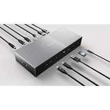 Kensington Replicador de puertos 4K triple SD5000T5 EQ Thunderbolt 5 con PD de 140 W - Windows/macOS, Estación de acoplamiento gris, Alámbrico, Thunderbolt 5, 140 W, 3,5 mm, 10,100,1000,2500 Mbit/s, Negro, Gris