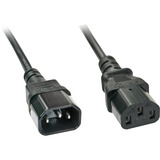 Lindy Cable de extensión IEC C14 a IEC C13, Cable alargador negro