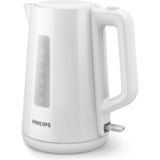 Philips 3000 series Hervidora de plástico 1,7 l con tapa abatible, indicador luminoso, Hervidor de agua blanco, 7 l con tapa abatible, indicador luminoso, 1,7 L, 2200 W, Blanco, Plástico, Indicador de nivel de agua, Sin cables