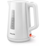 Philips 3000 series Hervidora de plástico 1,7 l con tapa abatible, indicador luminoso, Hervidor de agua blanco, 7 l con tapa abatible, indicador luminoso, 1,7 L, 2200 W, Blanco, Plástico, Indicador de nivel de agua, Sin cables