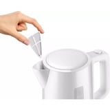 Philips 3000 series Hervidora de plástico 1,7 l con tapa abatible, indicador luminoso, Hervidor de agua blanco, 7 l con tapa abatible, indicador luminoso, 1,7 L, 2200 W, Blanco, Plástico, Indicador de nivel de agua, Sin cables