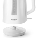 Philips 3000 series Hervidora de plástico 1,7 l con tapa abatible, indicador luminoso, Hervidor de agua blanco, 7 l con tapa abatible, indicador luminoso, 1,7 L, 2200 W, Blanco, Plástico, Indicador de nivel de agua, Sin cables