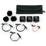 Rode Microphones Wireless GO II, Micrófono negro, Micrófono de mano, Receptor de cuerpo, Transmisor de bolsillo