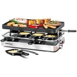 Rommelsbacher RC 1400 parrilla de interior 8 personas(s) 1200 W Acero inoxidable, Raclette acero fino/Negro, 1200 W, 230 V, 445 mm, 395 mm, 150 mm, 4,12 kg