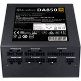 SilverStone DA850-G unidad de fuente de alimentación 850 W 20-pin ATX ATX Negro, Fuente de alimentación de PC negro, 850 W, 90 - 264 V, 47 - 63 Hz, Activo, 110 W, 846 W