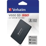 Verbatim Vi550 S3 2 TB 2.5" Serial ATA III, Unidad de estado sólido negro, 2 TB, 2.5", 550 MB/s, 6 Gbit/s