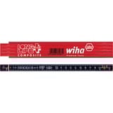 Wiha Regla plegable Longlife Plus Composite, 2 metros, Bar rojo/Negro