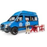 bruder MB Sprinter Camper con conductor, Automóvil de construcción azul