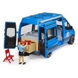 bruder MB Sprinter Camper con conductor, Automóvil de construcción azul
