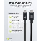 goobay Cable USB4 Versión 2.0, conector USB-C > conector USB-C, 80Gbit/s negro