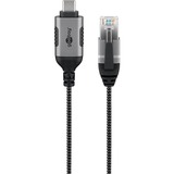 goobay Cable adaptador Ethernet USB-C 3.2 Gen2 > RJ-45, Slim negro/Gris