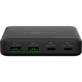 goobay Cargador de mesa multipuerto USB-C, PD, GaN, 100 vatios negro
