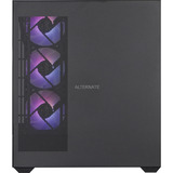 ALTERNATE Custom PC Series • Red Thunder Elements, Gaming-PC negro/Transparente