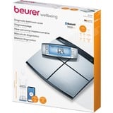 Beurer Báscula de análisis corporal BF 105 Body Complete, Balanza acero fino cepillado/Negro