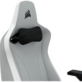 Corsair TC200 LEATHERETTE, Asientos de juego gris claro/blanco