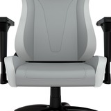 Corsair TC200 LEATHERETTE, Asientos de juego gris claro/blanco