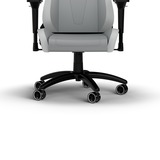 Corsair TC200 LEATHERETTE, Asientos de juego gris claro/blanco